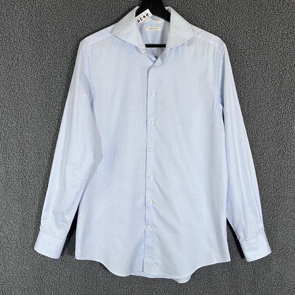 Suitsupply Egyptian Cotton Slim Button Up Dress Shirt - Men's Size 40 - Blue - Picture 1 of 10